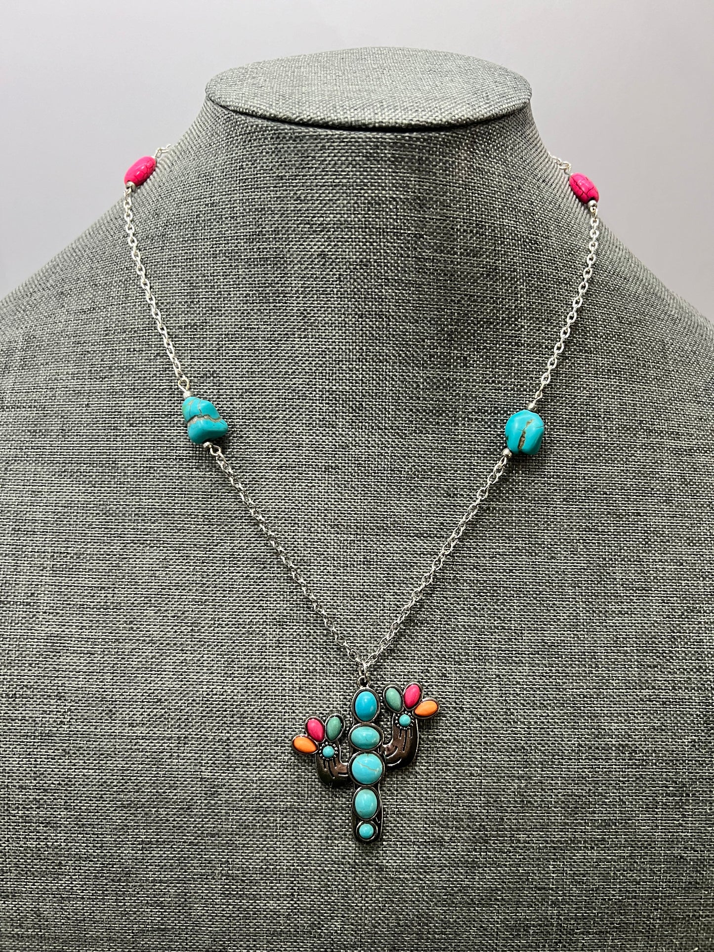 Turquoise Cactus Necklace