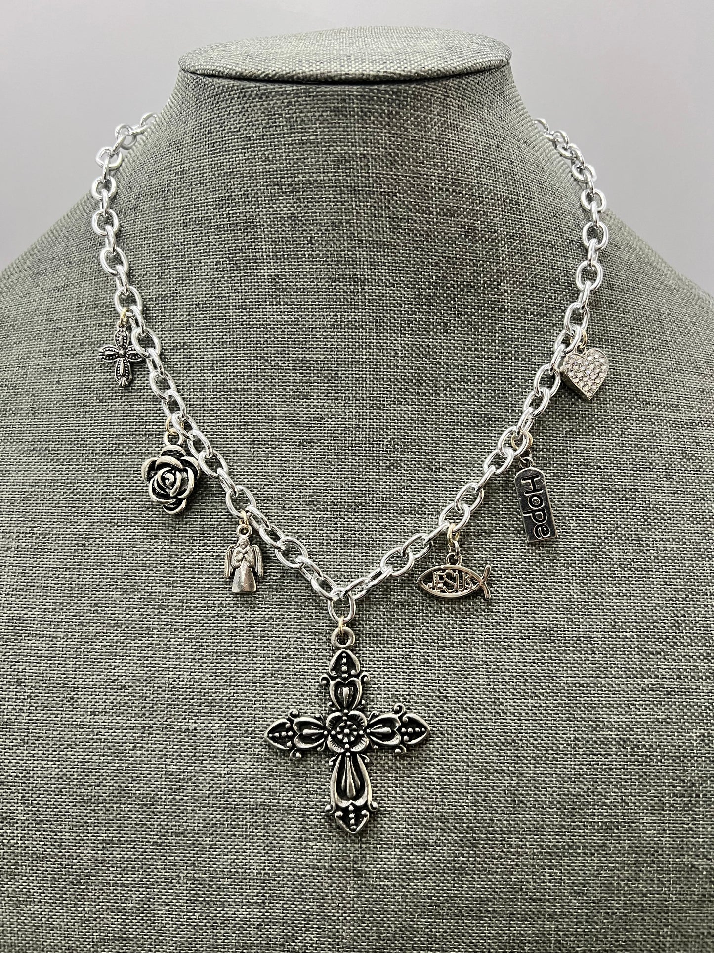 Faith charm necklace