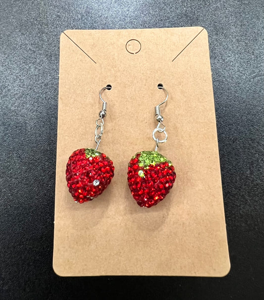 Sparkly Strawberry earrings